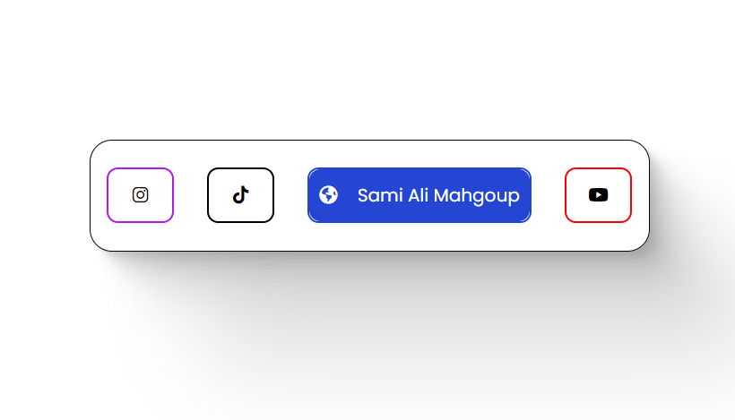 social icon list with hover effect